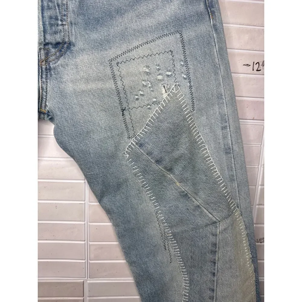 Levi's 501 Jeans, Men's, 32x32 Rare Happy To Be Here Destructed Hemp Selvedge